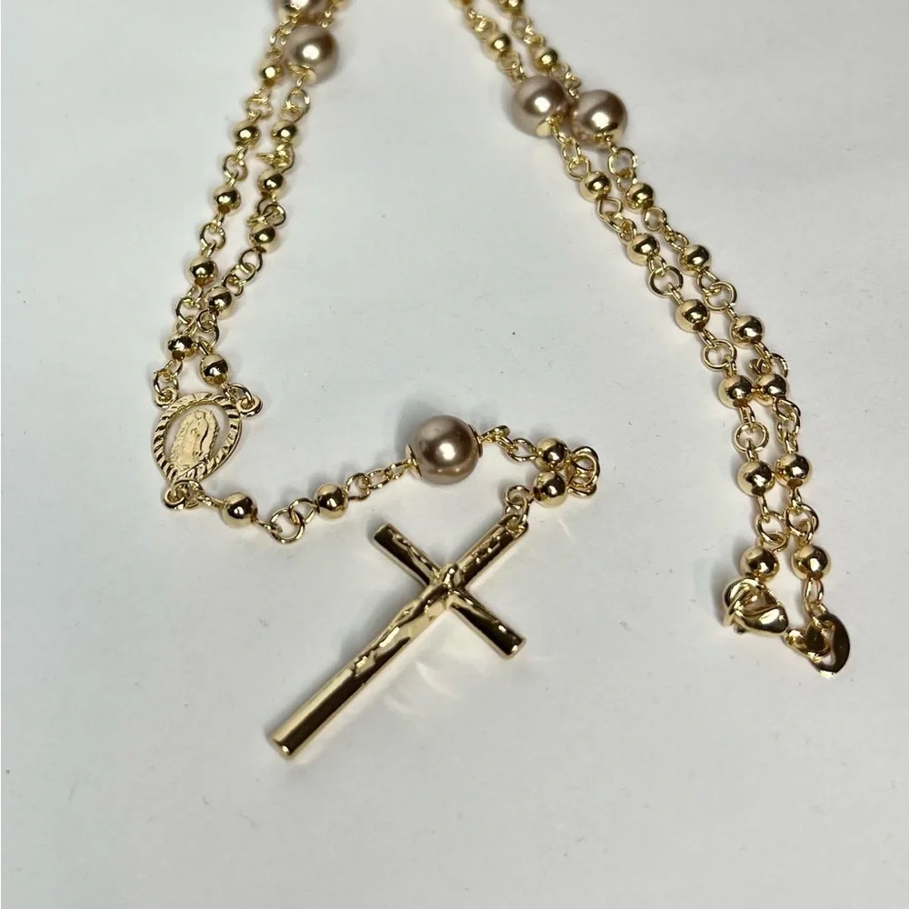 14k goldfilled rosary necklace - Picture 2 of 3